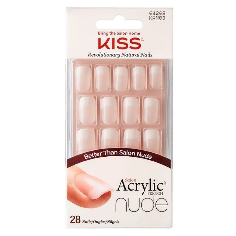 Kiss Salon Acrylic Nude French Nails KAN03