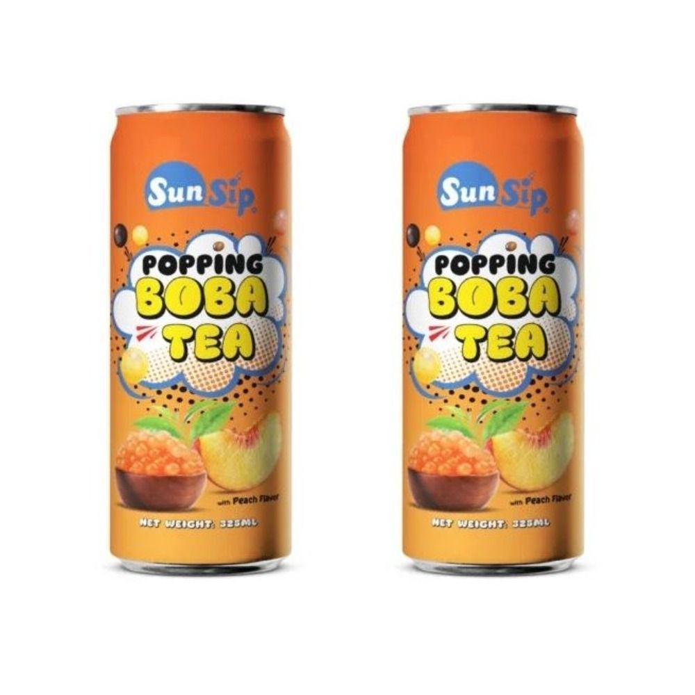 شاي بوبا صن سيب بنكهة الخوخ 325 مل × 2