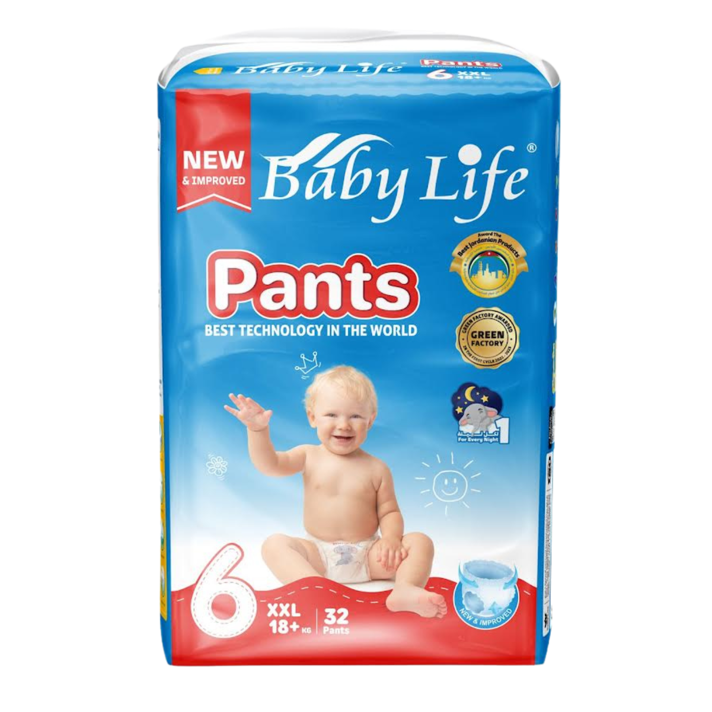 Buy Baby Life Pants, Size 6, +18 Kg, 32 Pieces Online in Jordan