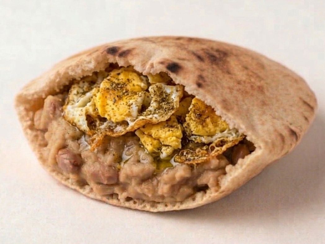 Foul Sandwich with Fried Eggs
