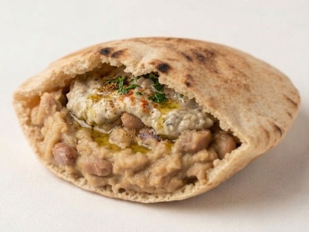 Foul Baba Ghanoush Sandwich