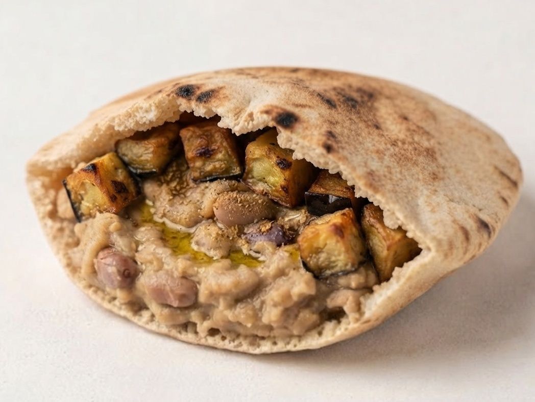 Foul Sandwich with Eggplant