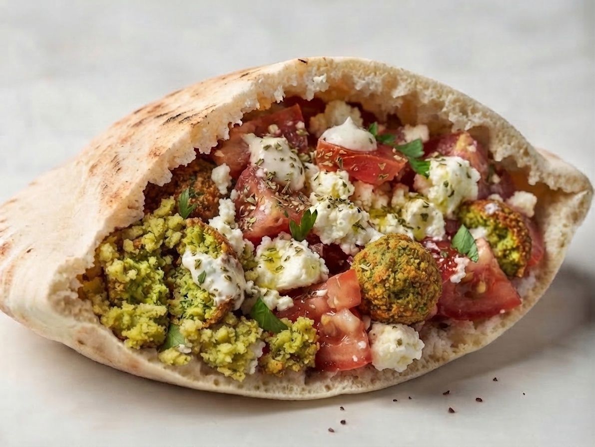 Falafel with Cheese and Tomato