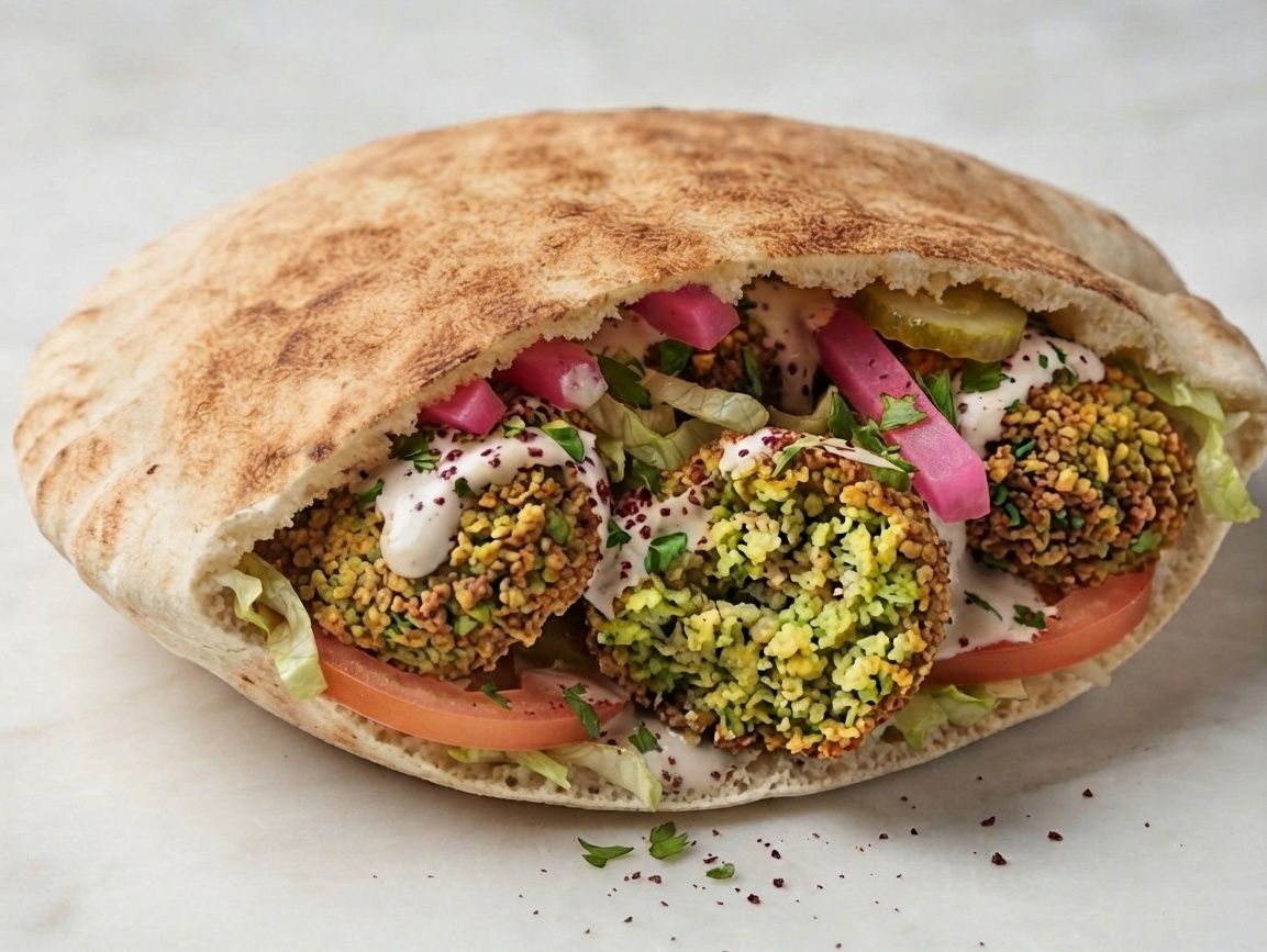 Falafel katkut sandwich
