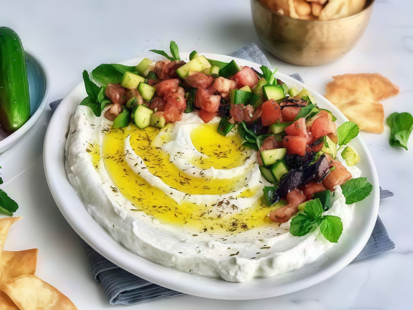 Labeh With Cucumber Dish
