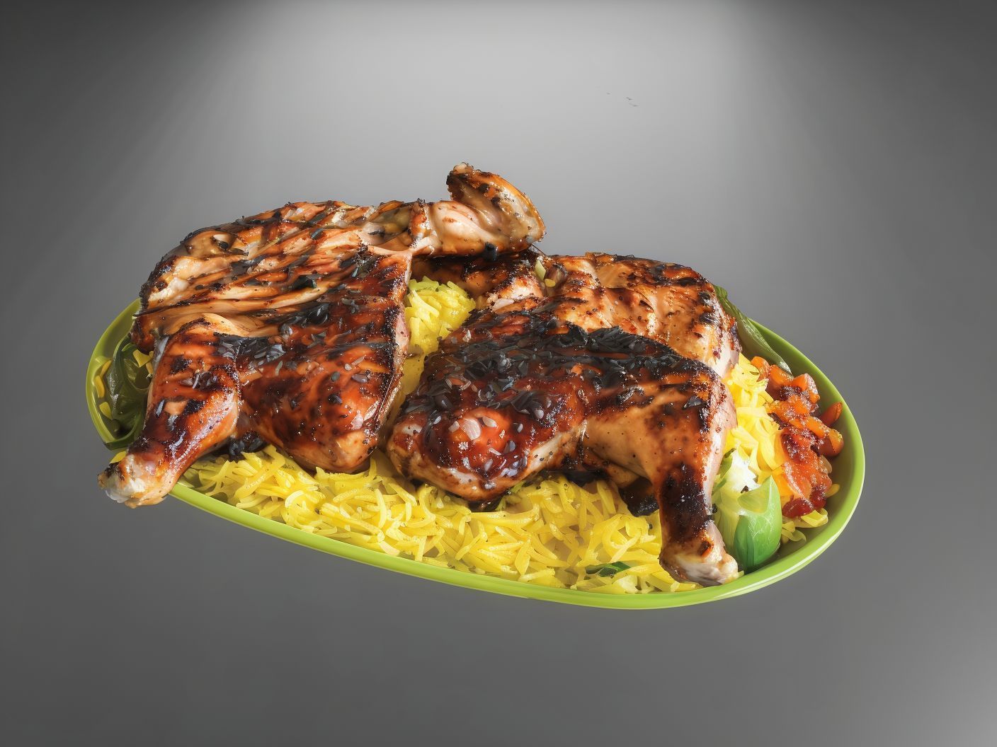 Grilled chicken with rice