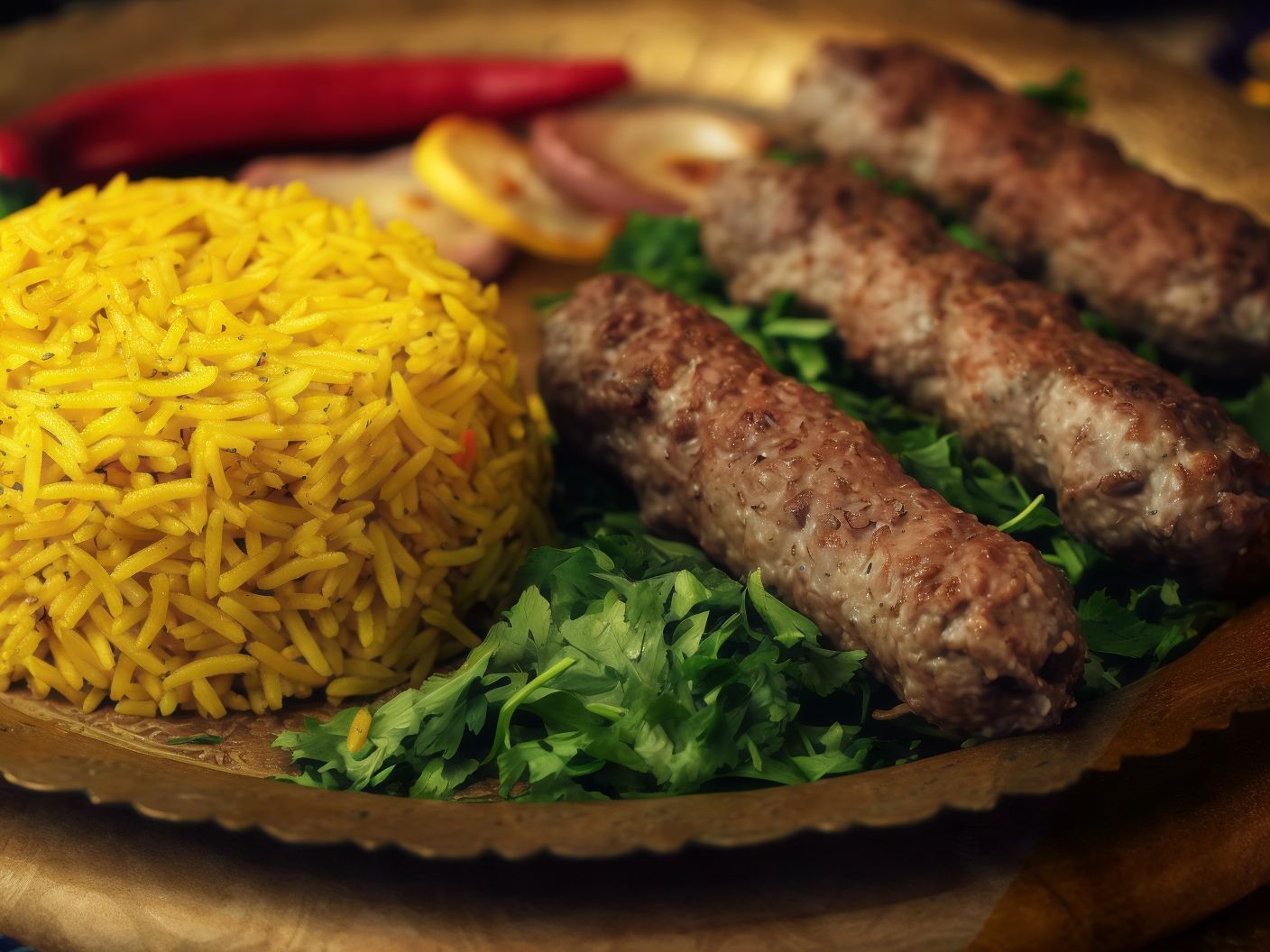 3 pieces of rice kofta with french fries