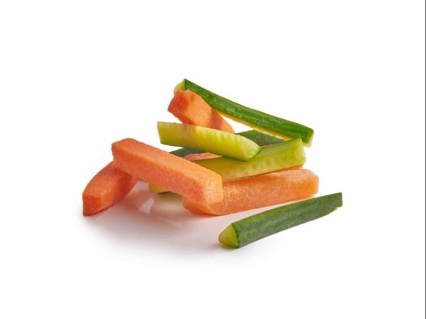 cucumber and carrot sticks