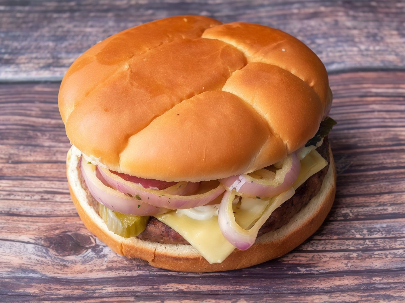 Boston Onion Burger Sandwich