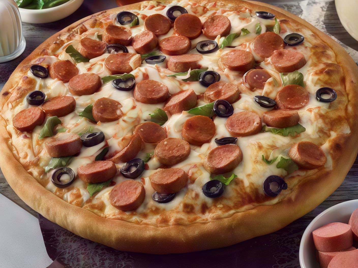 Hot Dog Oriental Pizza