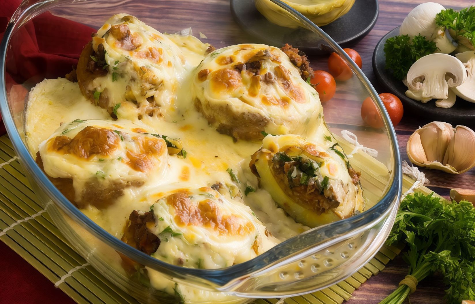 Artichokes with Bechamel and Minced Meat