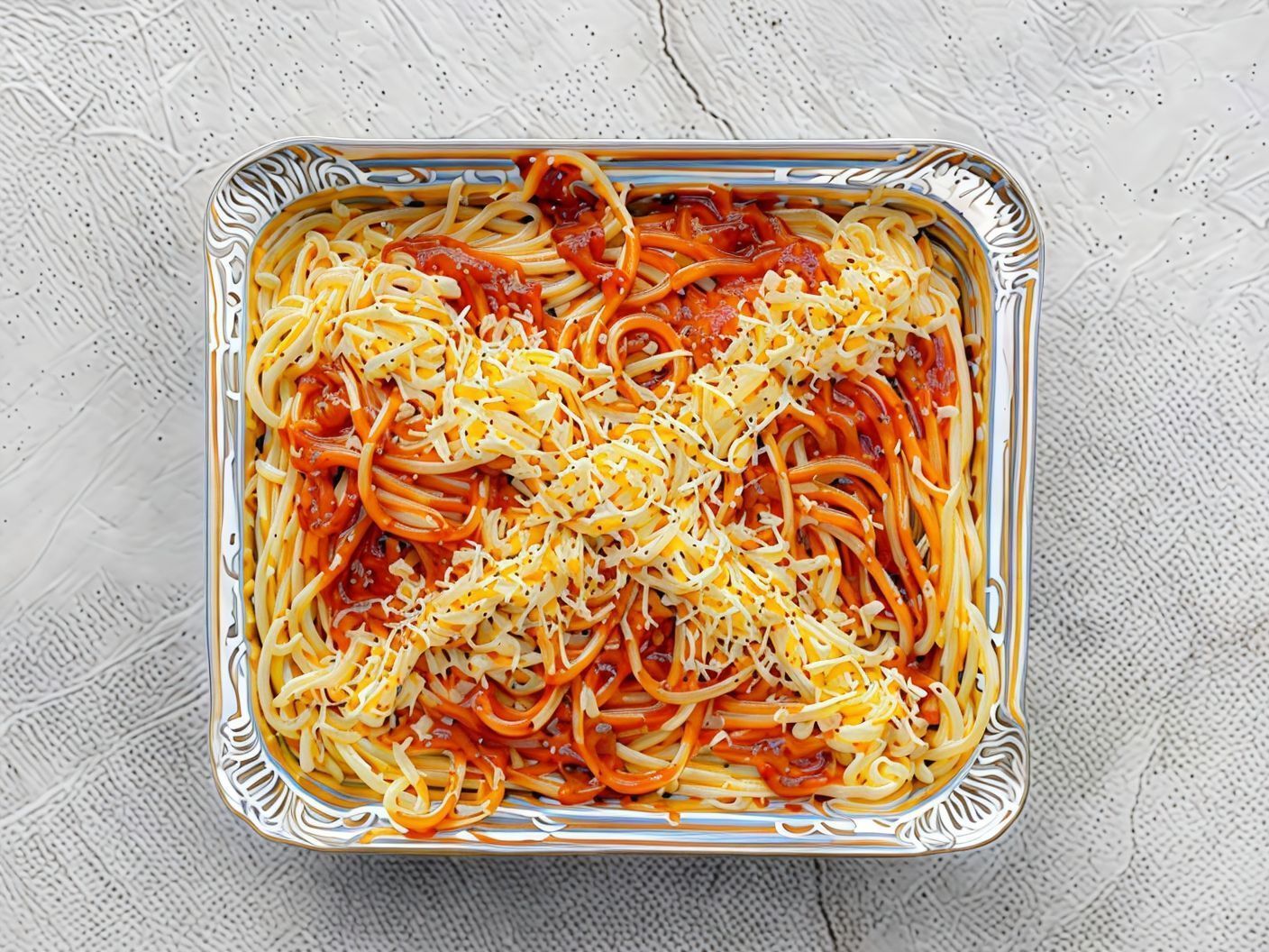 Spaghetti with Roumi Cheese Sauce