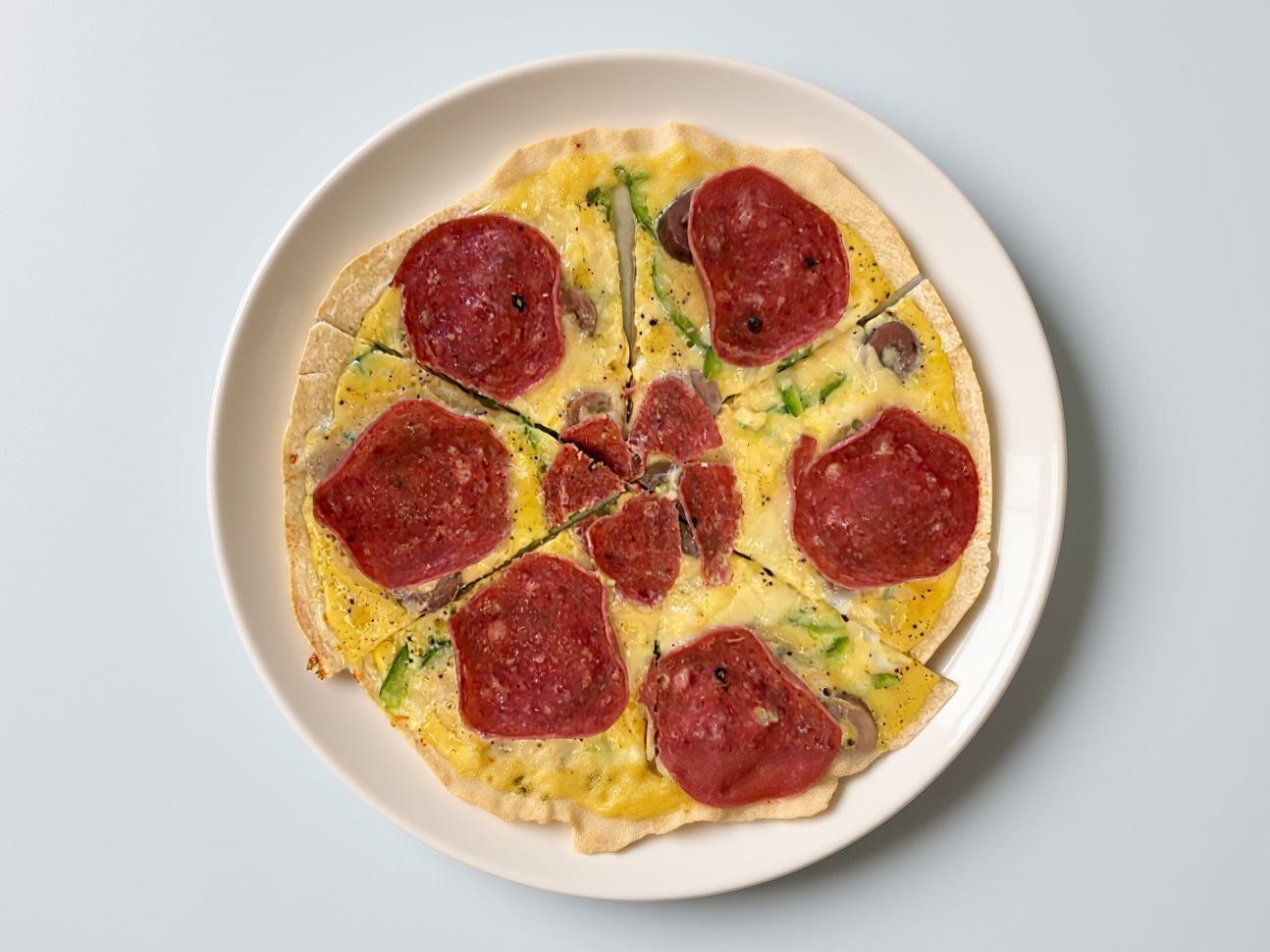 Tortilla Bread With Egg Pizza