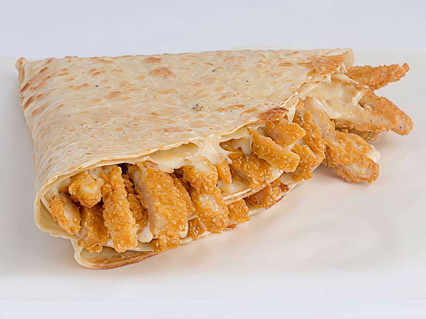 Crispy Chicken With Mozzarella Cheese Crepe