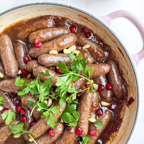 Sausage with Pomegranate Molasses