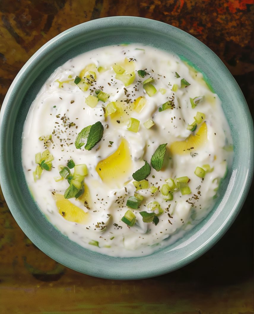 Yogurt With Mint And Cucumber Salad