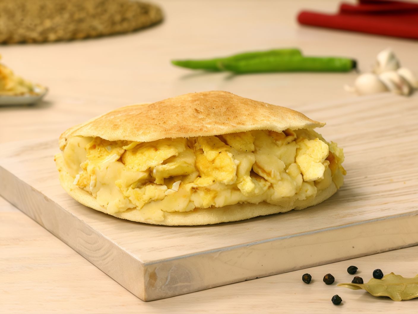 Potato Puree Sandwich with Fried Eggs
