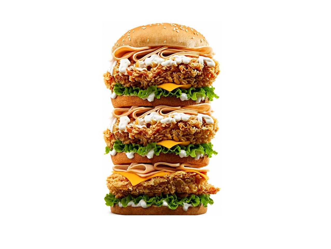 Triple Turkey Chicken Sandwich