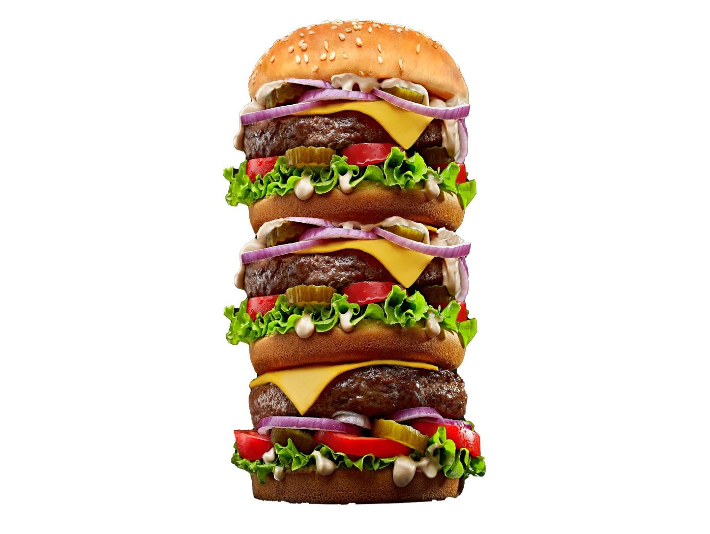 Triple Texas Burger Sandwich