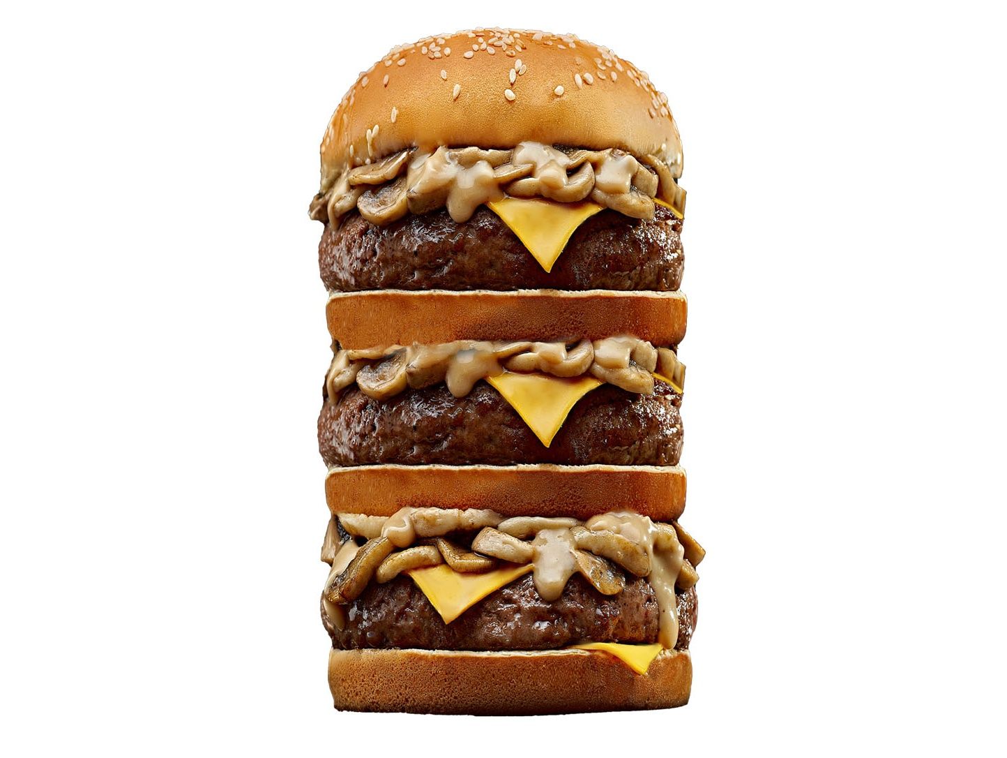 Triple Mushroom Beef Burger