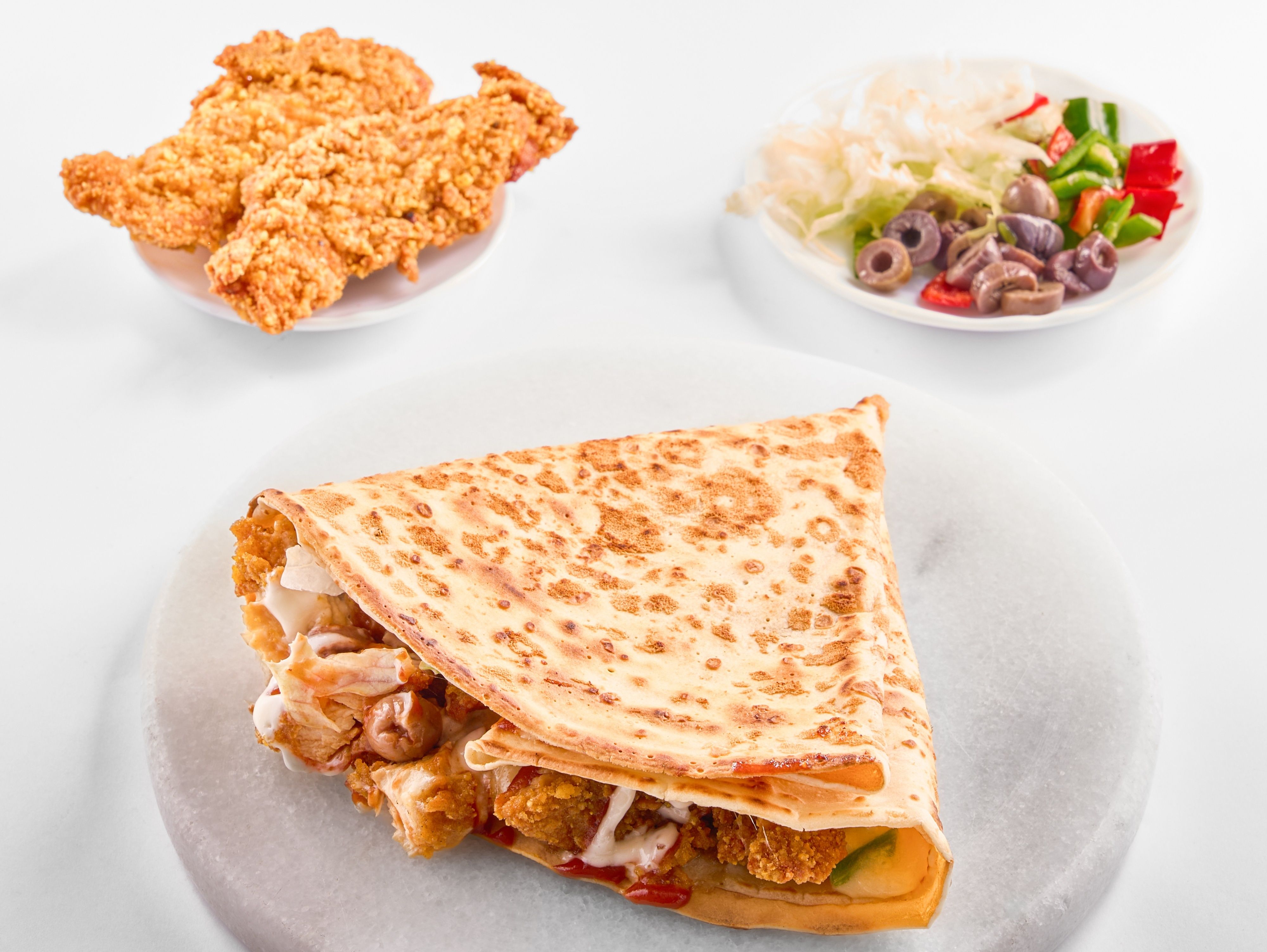 Breaded chicken crepe
