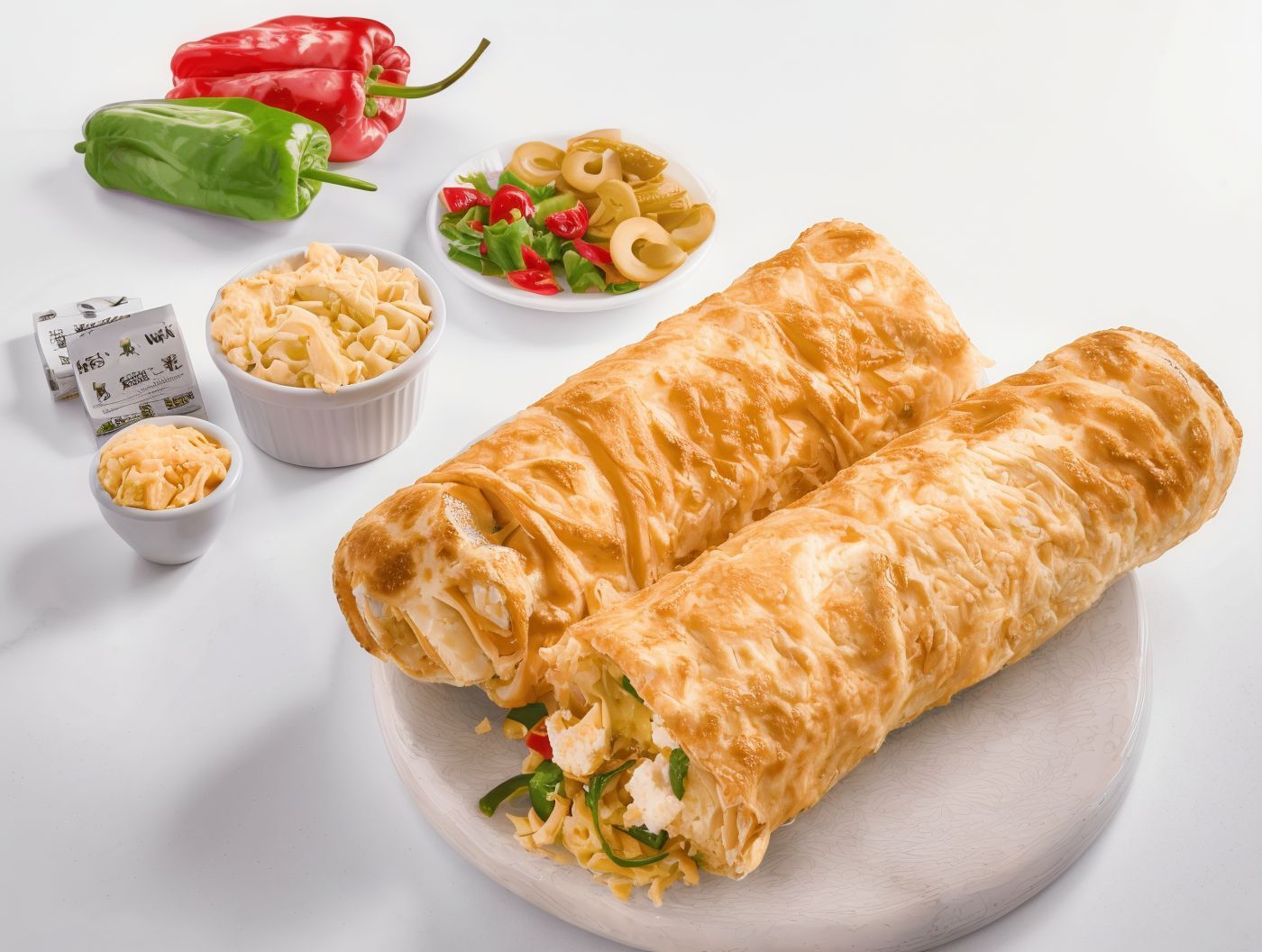 Mixed Cheese Roll Pie