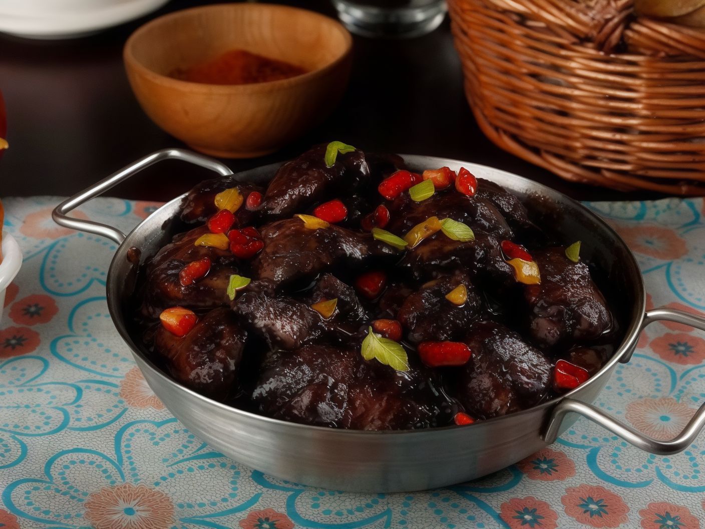 Chicken Liver Skillet with Pomegranate Molasses