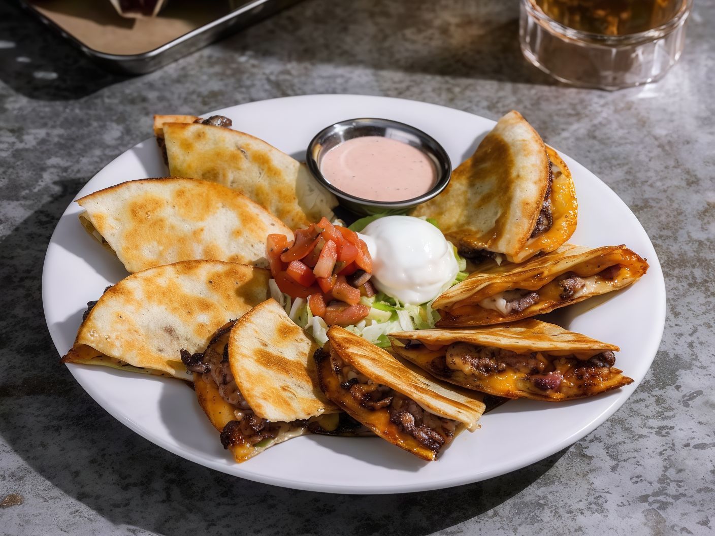 Grilled Beef Ranch Quesadilla
