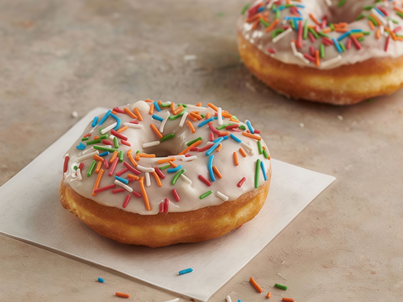 Doughnuts With White Icing
