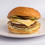 Beef Burger Sandwich With Egg And Cheese
