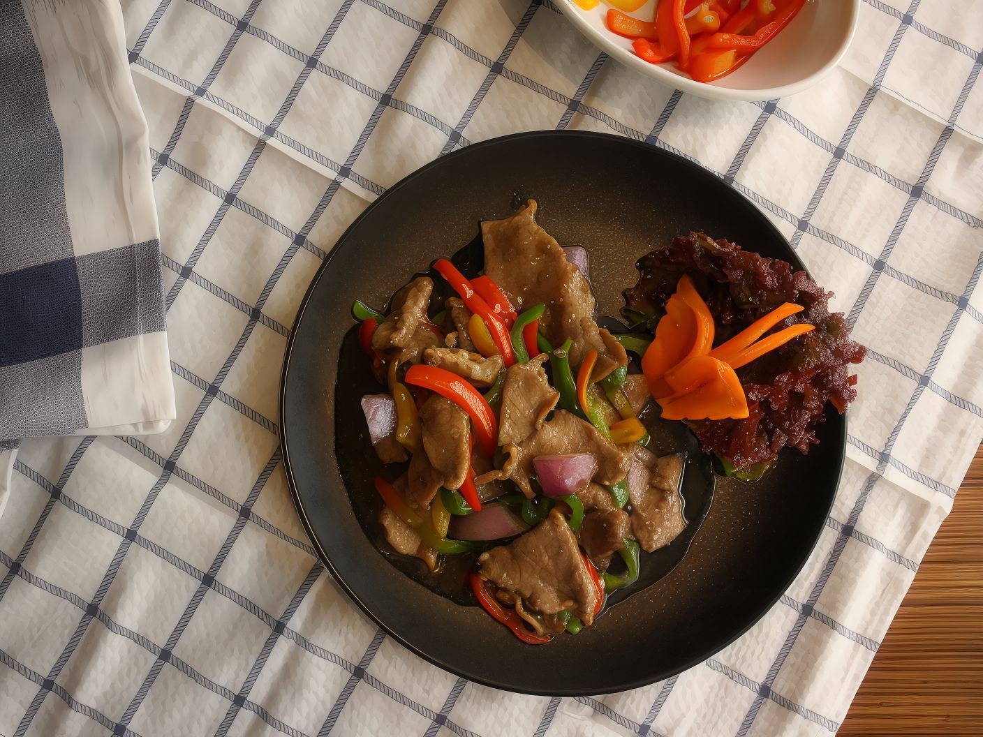 Beef With Black Pepper Sauce Spicy