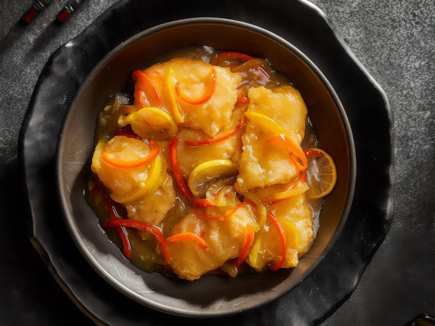 Fried Fish With Lemon Sauce