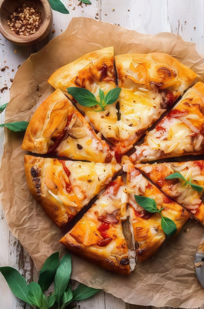 Mushroom Vegetable Pizza