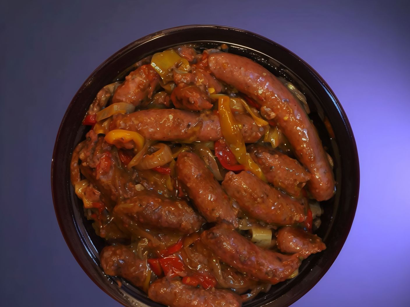 Pasta sauce with sausage fingers