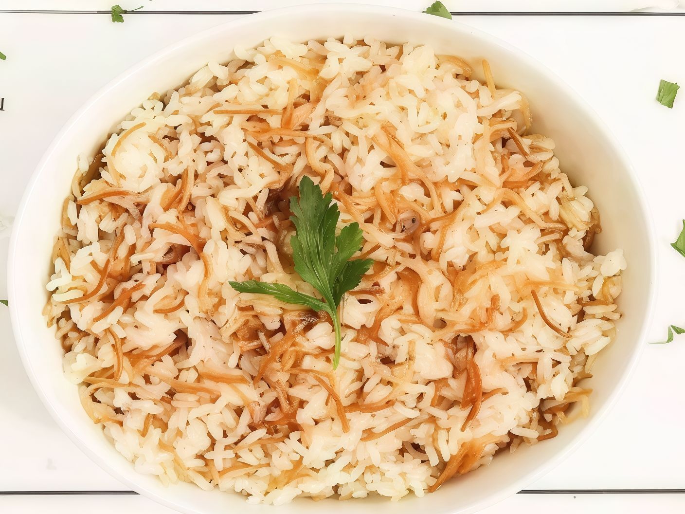 Vermicelli rice with sausage fingers