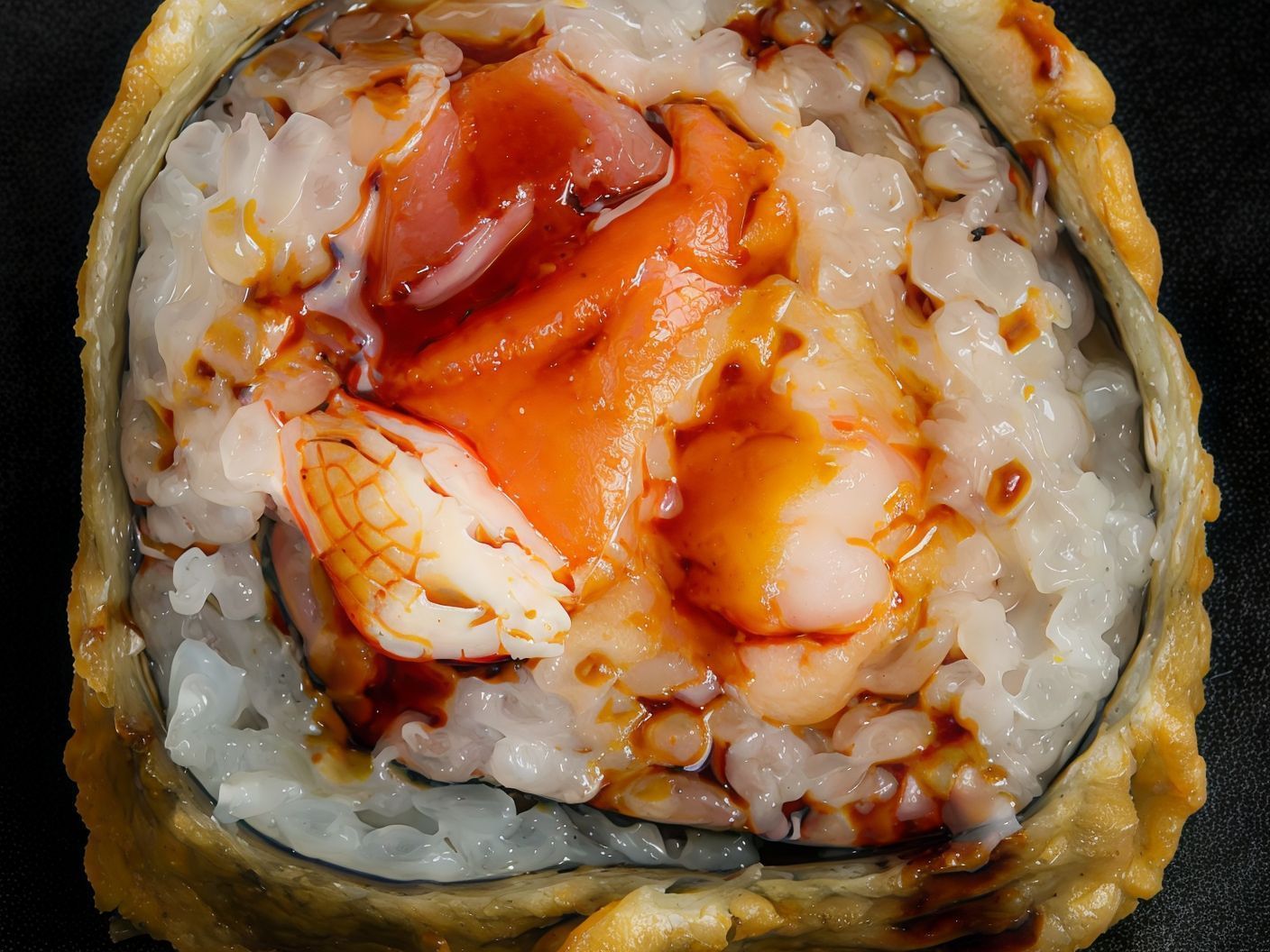 Fried Crab Sriracha Roll