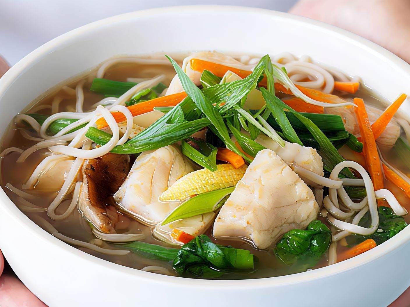 Noodles with Chicken Soup
