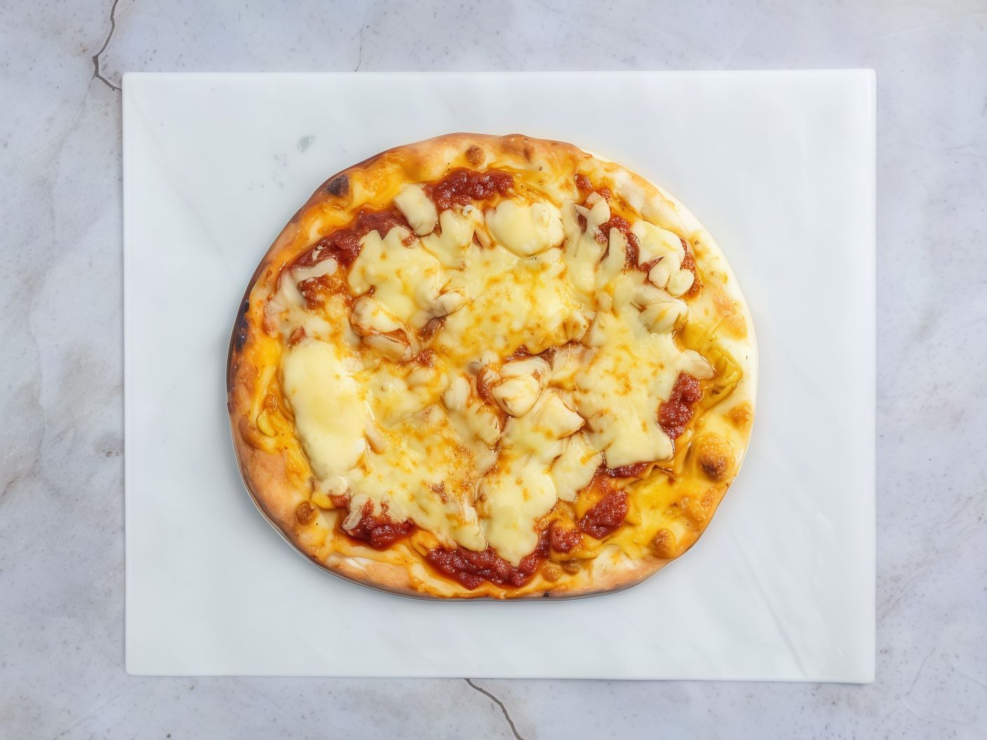Mix Muhammara With Kashkaval Cheese And Slices Of Chicken Manoucha