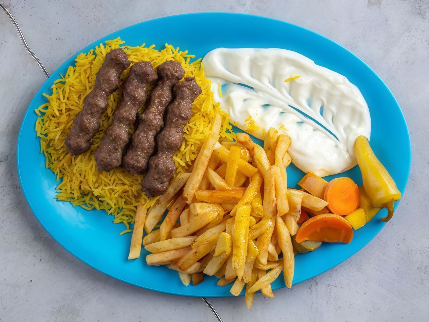 Grilled Meat Kofta Meal