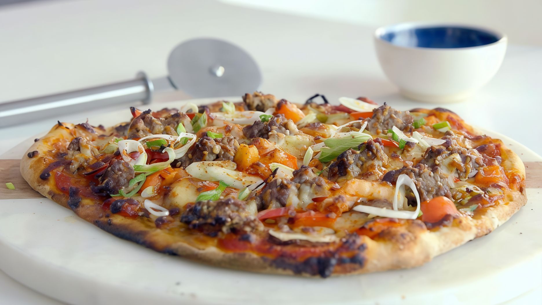 Mixed Meat Oriental Pizza