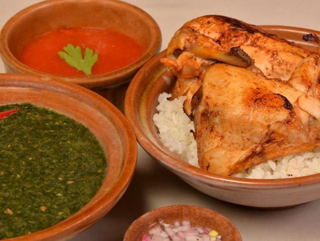 Half Duck With Rice And Molokhia