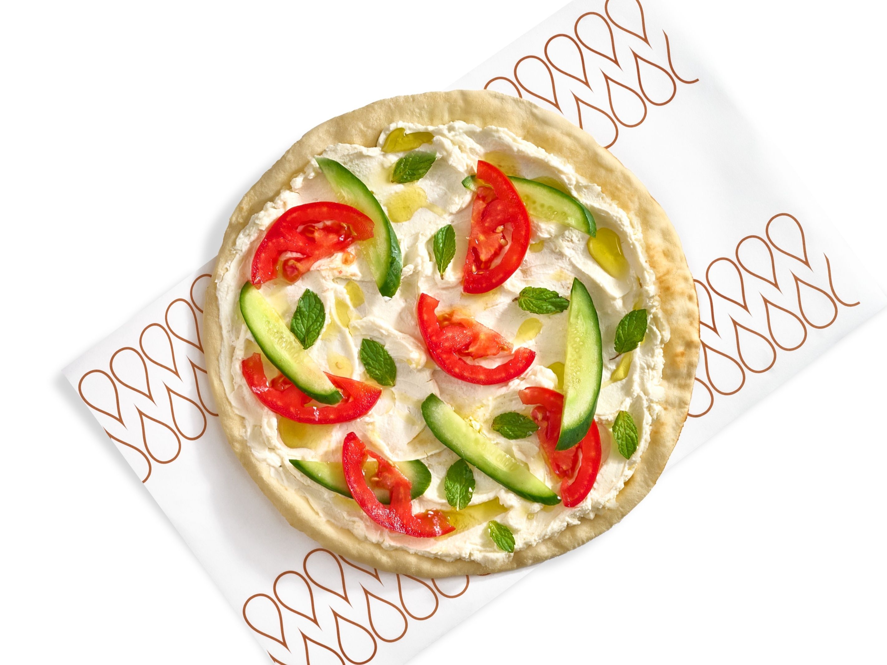 Manoushe Labneh with Vegetables