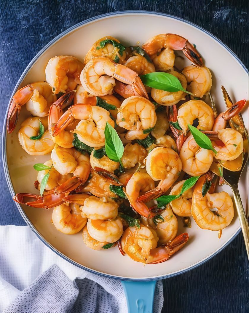 ST10- Spicy Seafood with Basil Leaves In Thai Style