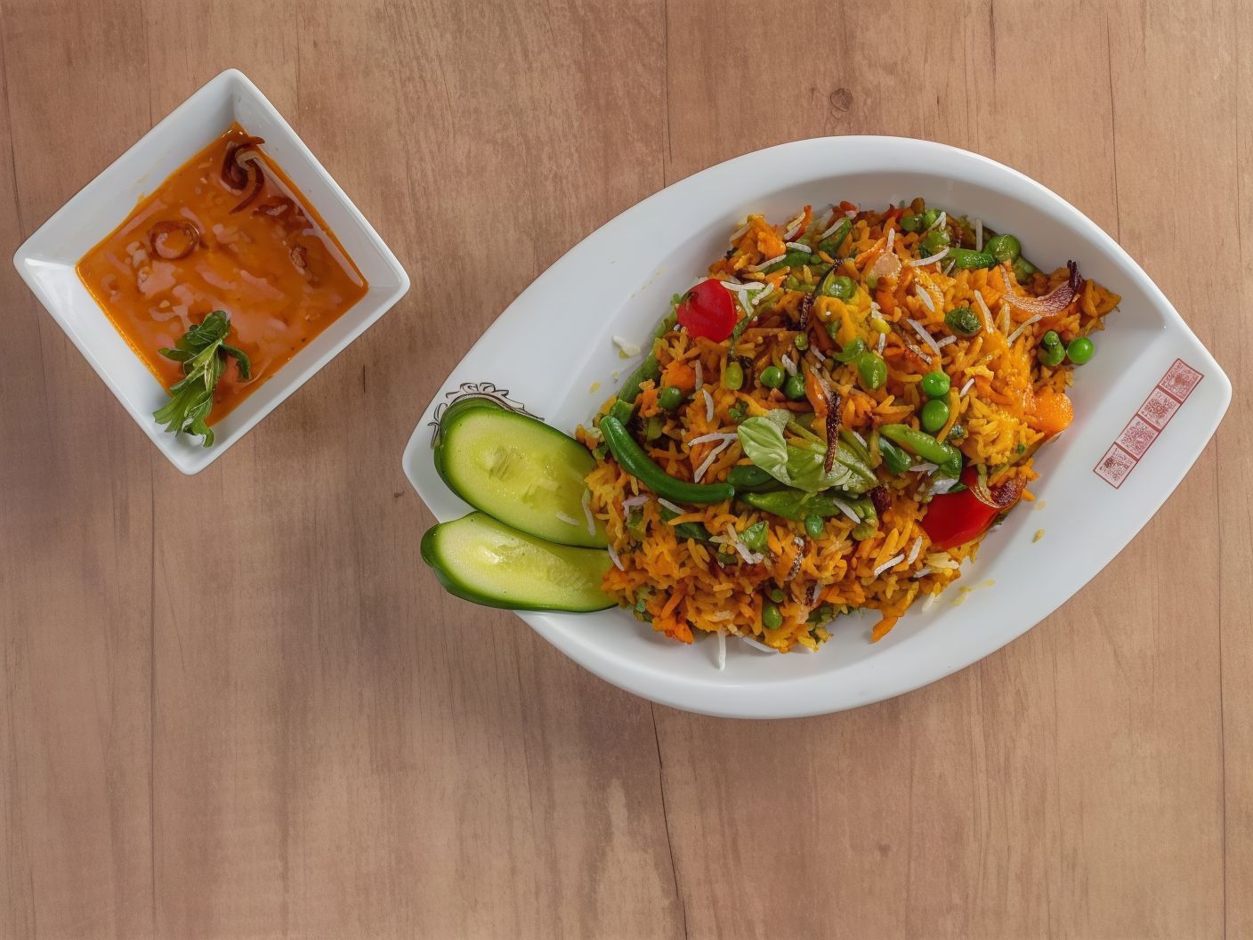 RI01- Vegetables Biryani Rice In Indian Style