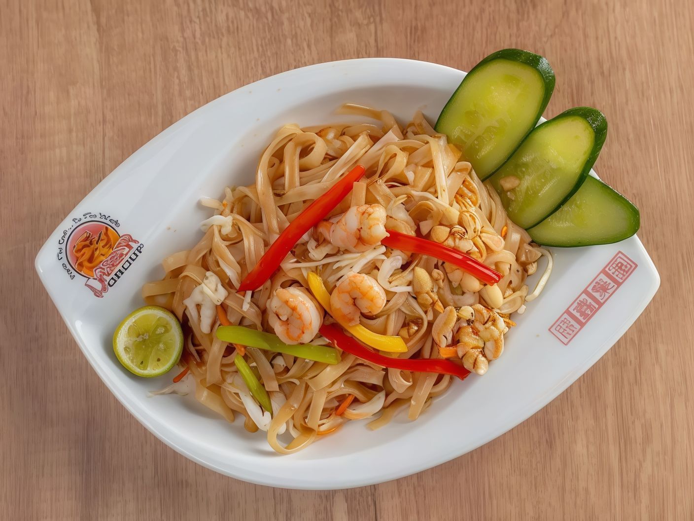 NT01- Hot Rice Noodles with Shrimp In Thai Style