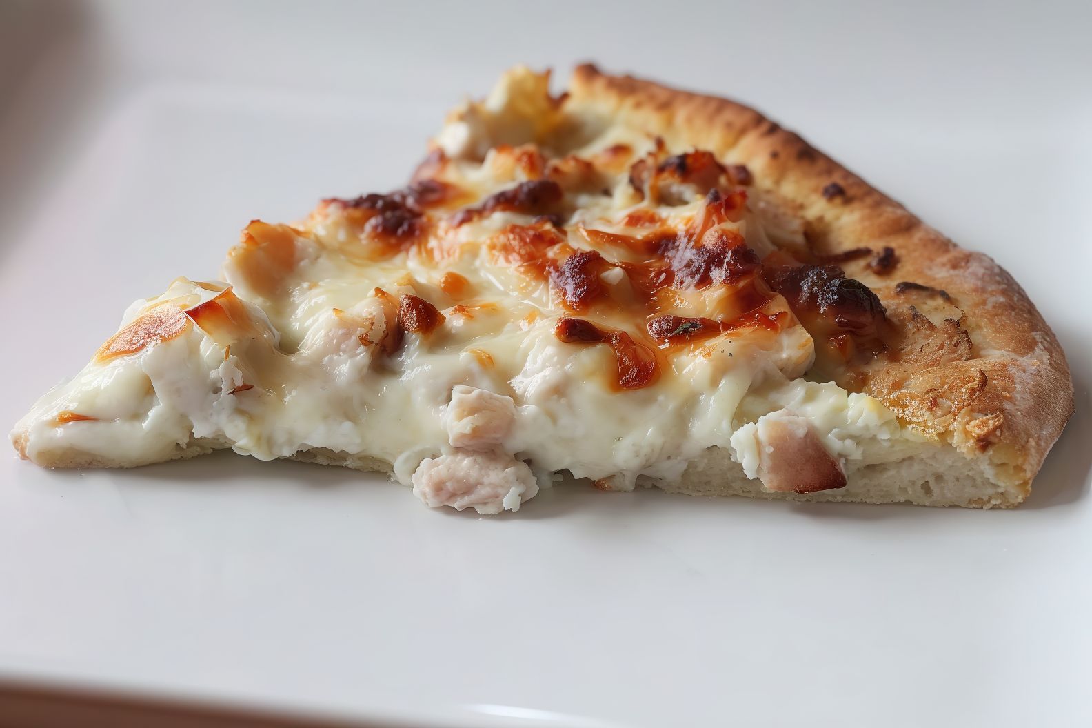 Smoked Luncheon and Kiri Cheese Italian Pizza