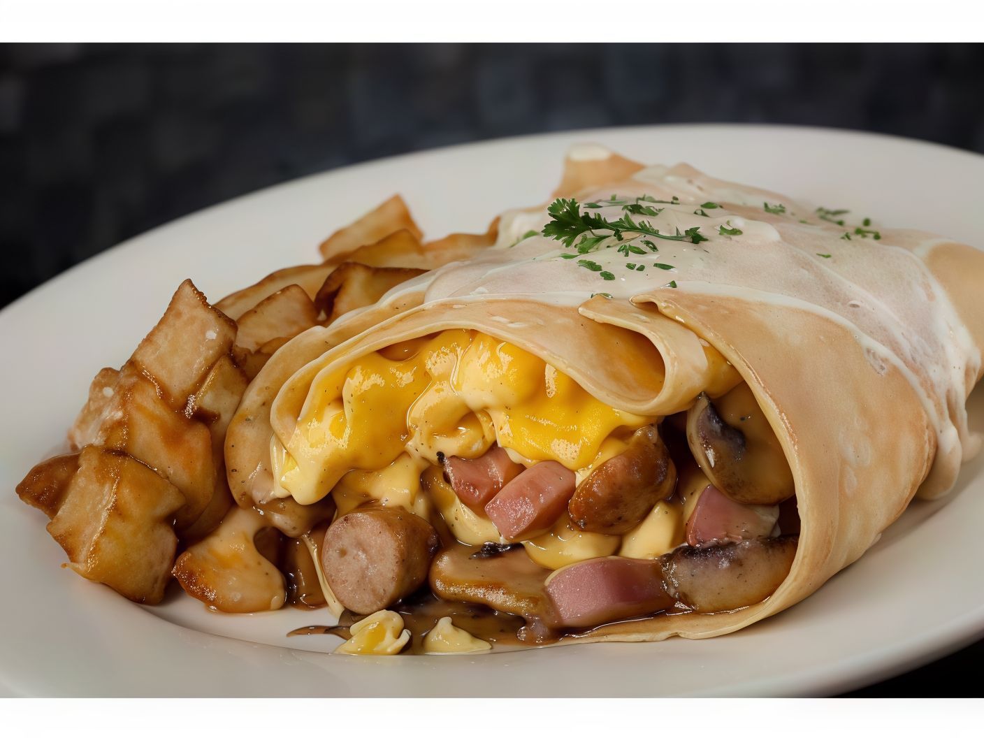Hot Dog Crepe