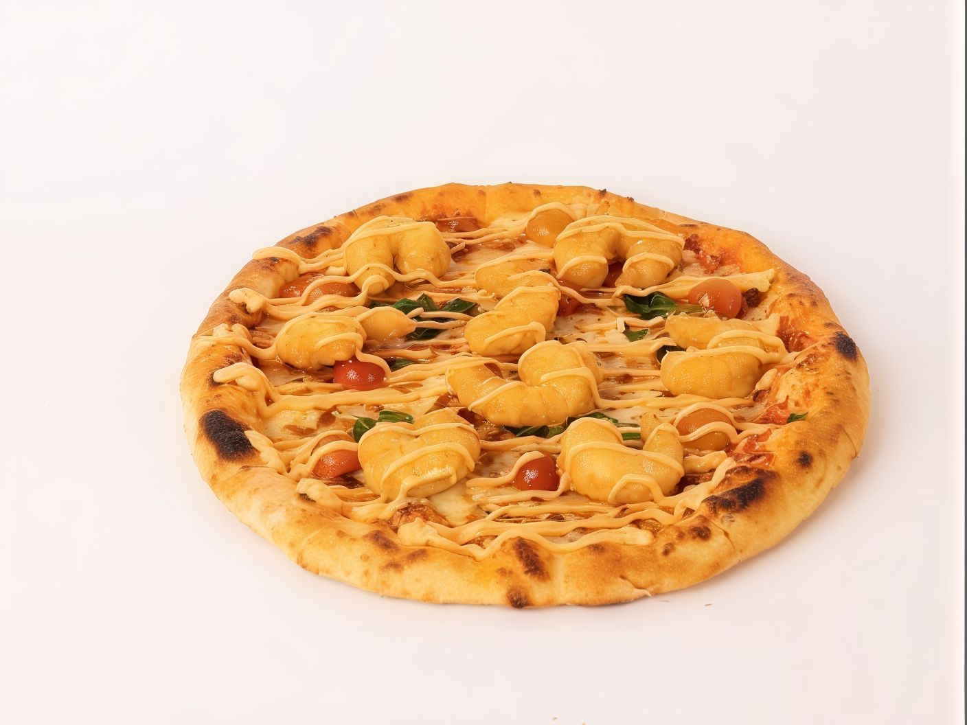 Crunchy Shrimp Ranch Pizza