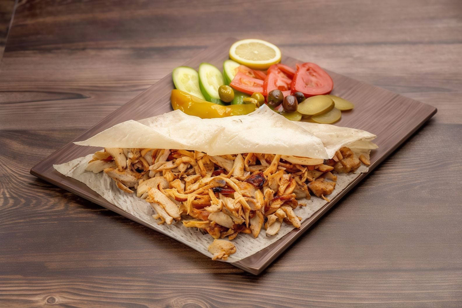 A Quarter Of Chicken Shawarma