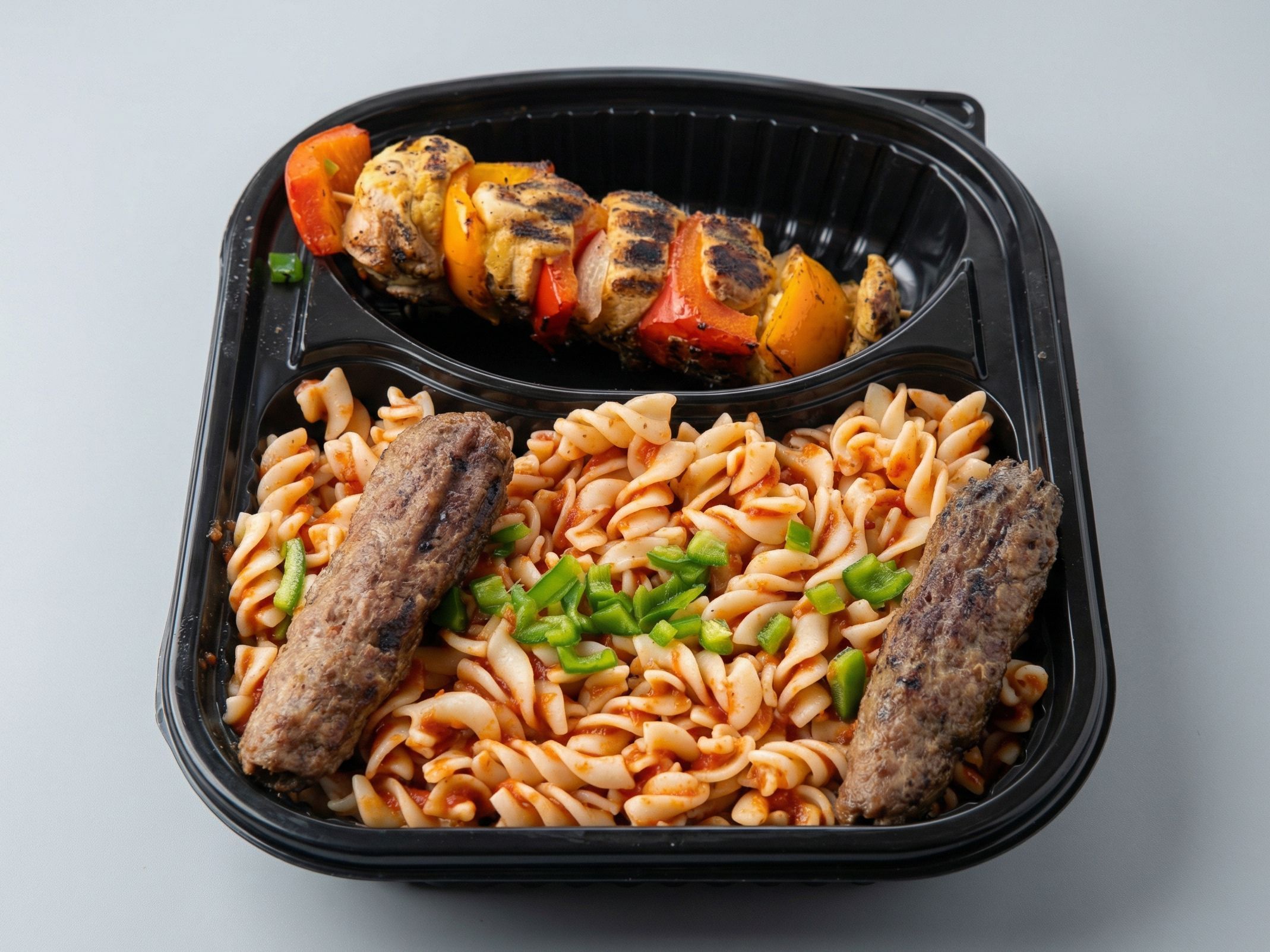 Macaroni Kofta Shish Meal